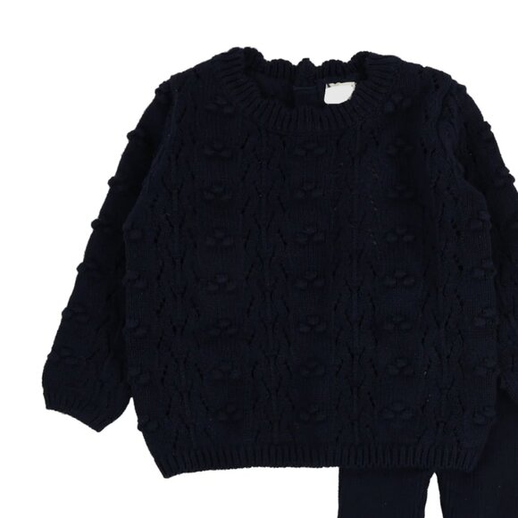 neutral gender blue knit sweater - Picture 1 of 3